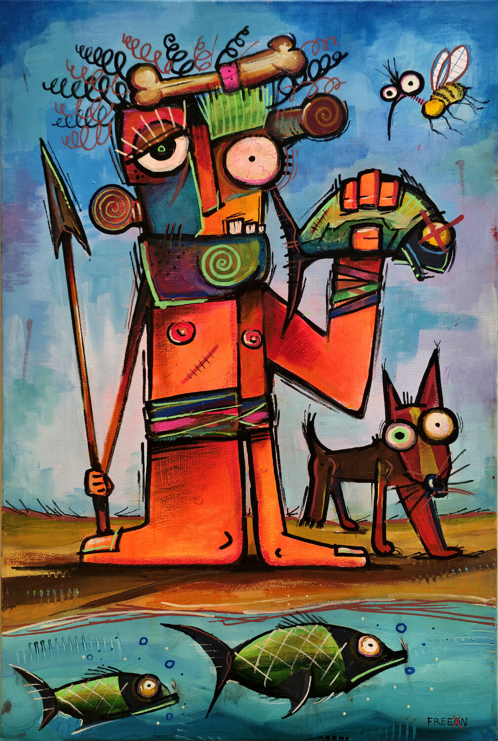 Today's catch Onofre Alarcón Pintura original en venta