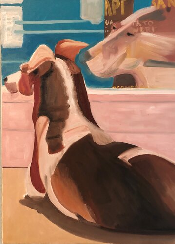 Der Spiegel des Hundes by Maria Isabel Montoya Gomez, Painting for Sale on Singulart