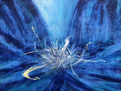 Blue Awakening de Heng Liang, Pintura a la venta en Singulart