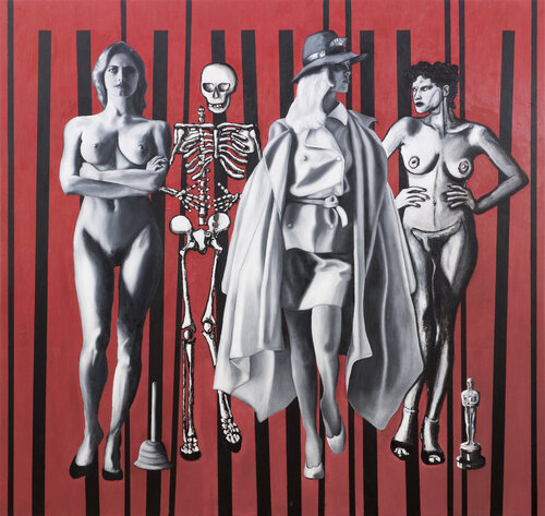 HOMENAJE A HELMUT NEWTON von OSCAR VEGA, Malerei kaufen auf Singulart