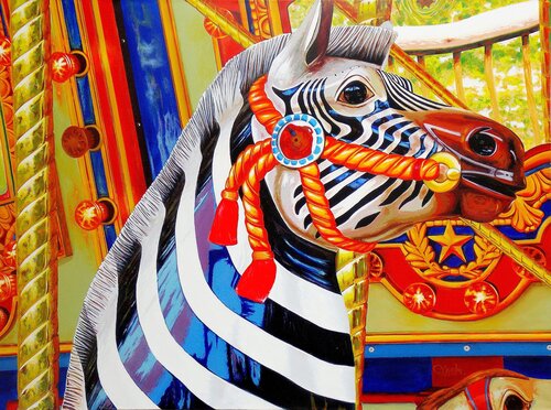 Carousel Horse by John Jaster, Painting for Sale on Singulart