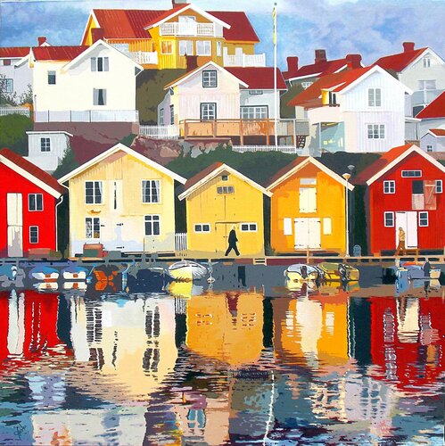 The Boat Walk by John Jaster, Painting for Sale on Singulart