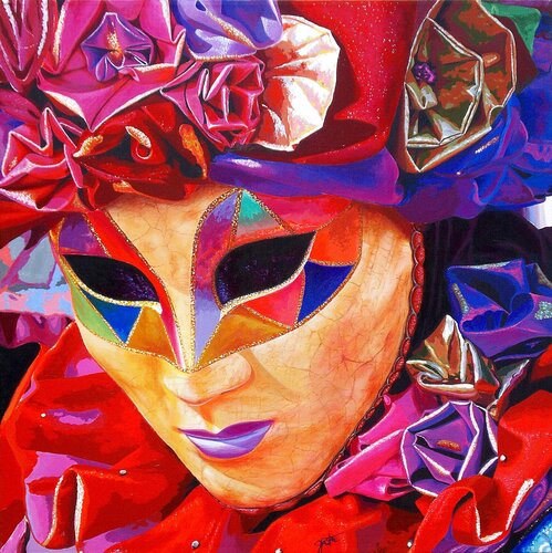 lady In The Mask by John Jaster, Painting for Sale on Singulart