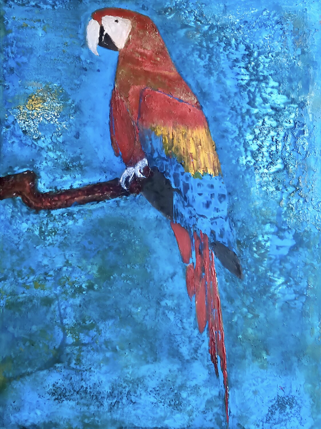 Guacamayo en calma tropical Enric Correa Peinture originale à vendre