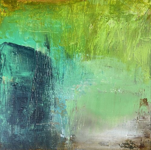 Petit coin vert 2 par Isabelle Schenckbecher-Quint, Peinture en vente sur Singulart