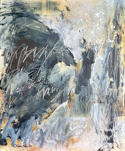 Le grand papillon noir . van Isabelle Schenckbecher-Quint, Schilderij te koop op Singulart