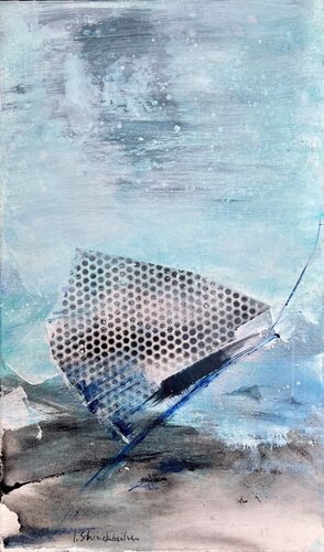 Papillon bleu von Isabelle Schenckbecher-Quint, Malerei kaufen auf Singulart