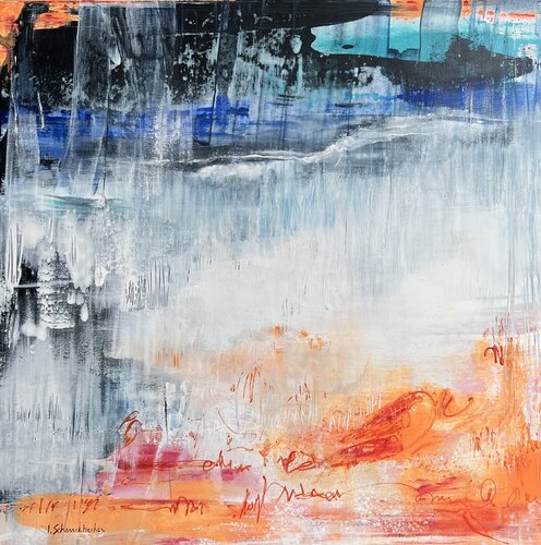 La légende de la carpe KOÏ par Isabelle Schenckbecher-Quint, Peinture en vente sur Singulart