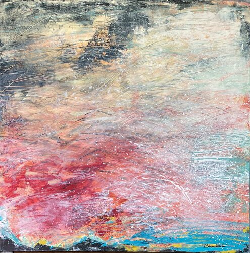 pluie de printemps di Isabelle Schenckbecher-Quint, Pittura in vendita su Singulart