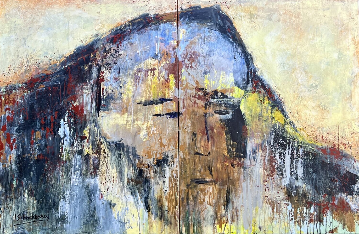 Cézanne « est » la montagne Isabelle Schenckbecher-Quint Originalgemälde zu verkaufen