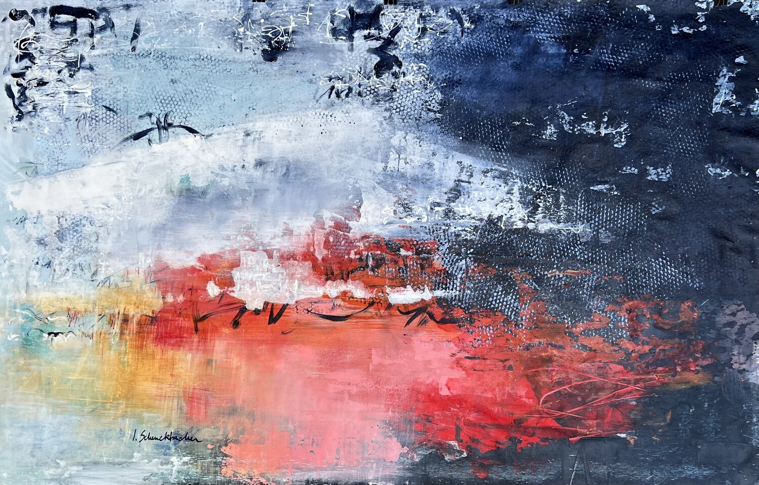 Sur la route de la soie II  …Oasis . Isabelle Schenckbecher-Quint Originalgemälde zu verkaufen