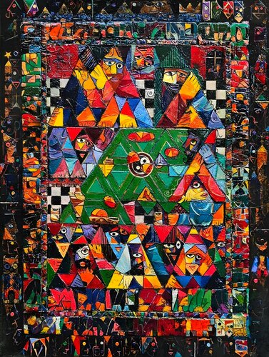 The Last Supper di Kamal Hasan, Pittura in vendita su Singulart
