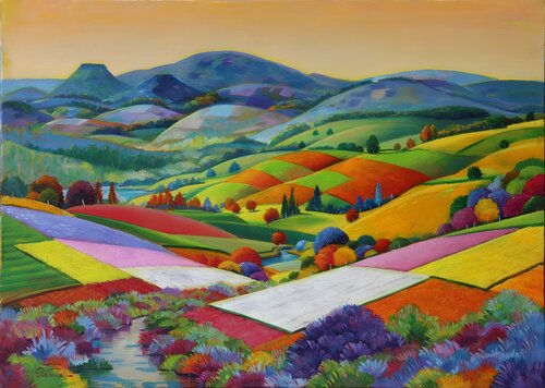 Extensive Landscape di Kamal Hasan, Pittura in vendita su Singulart