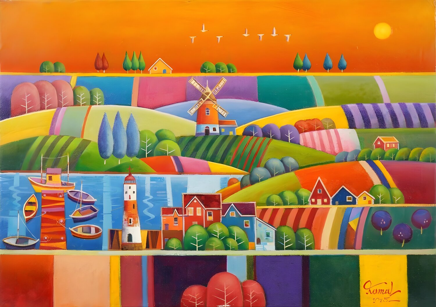 Abstract Coastal Kamal Hasan