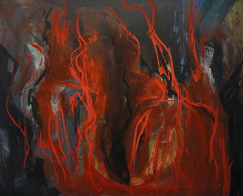 Die Welt in Flammen by Nadya Hauswald, Painting for Sale on Singulart