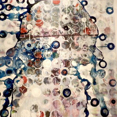Tracing Circles_Hidden Faces by Paula Menchen, Painting for Sale on Singulart