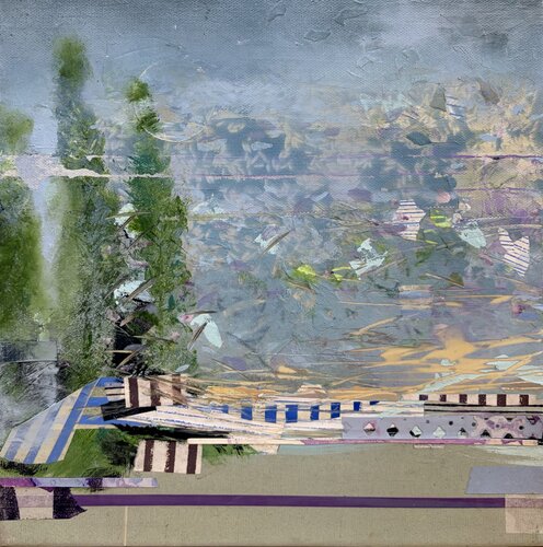 Moon and Trees by Paula Menchen, Painting for Sale on Singulart