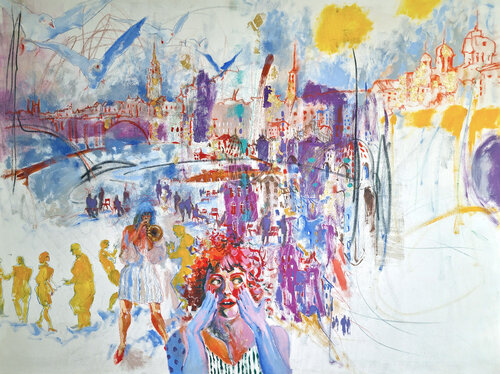 Urban Jazz Flow by Ulyana Mirta Groffman, Painting for Sale on Singulart