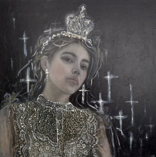 Held In Black 2 di Lorna Mousley, Pittura in vendita su Singulart