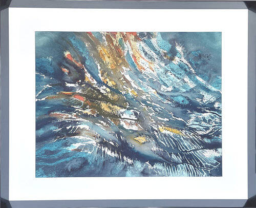 ORAGE OCEANIQUE par CLEMENT BILLIERES, Peinture en vente sur Singulart