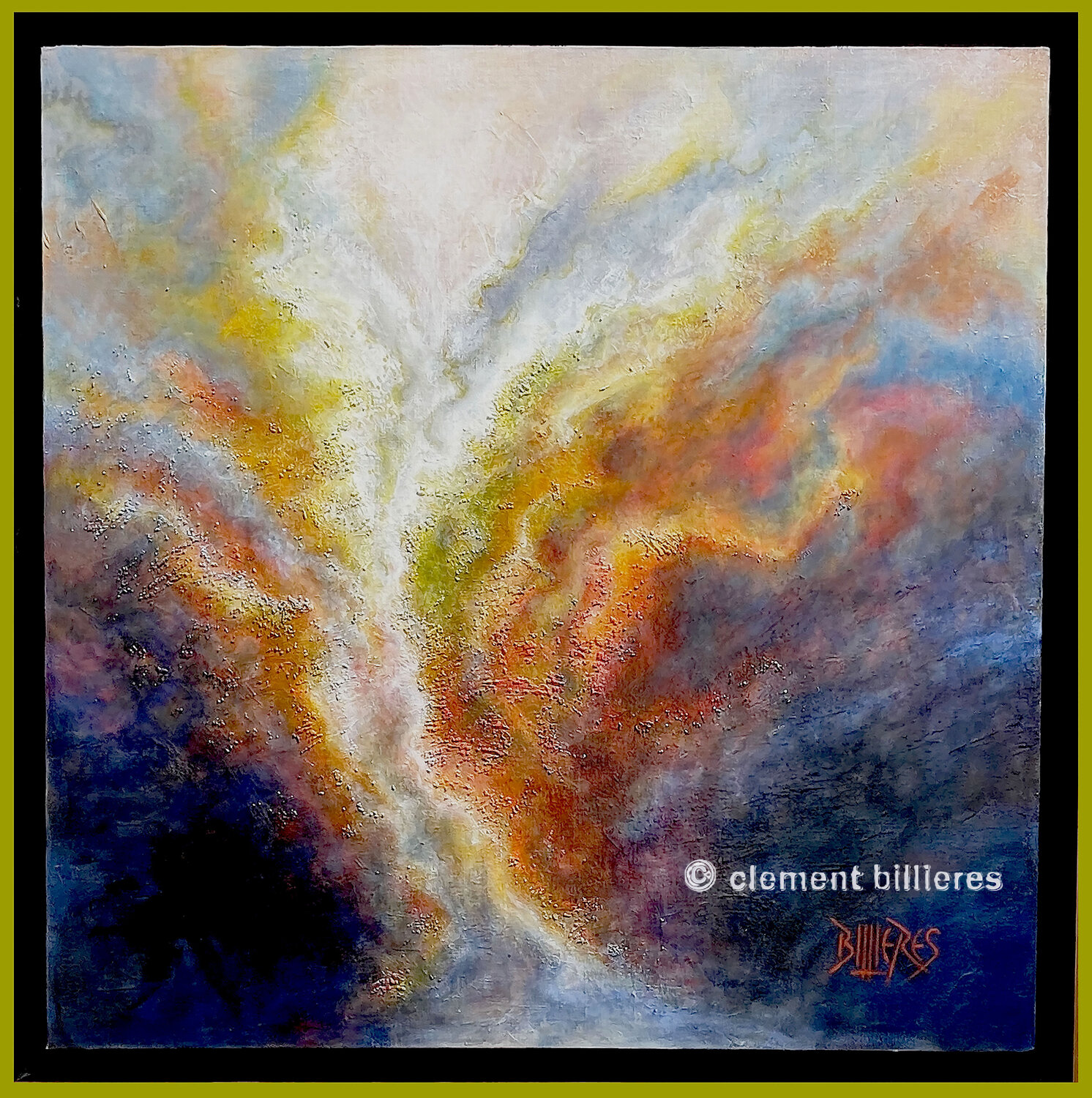 VULCANO CLEMENT BILLIERES Origineel schilderij te koop