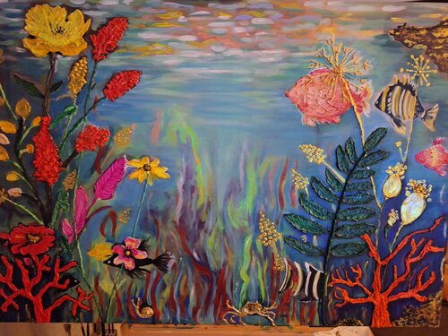 In the blue sea di Vanessa Vedda, Pittura in vendita su Singulart