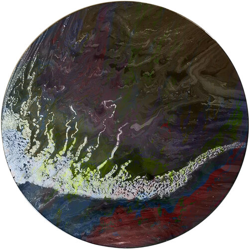 R8 Ares - Ø 30cm van Nicole Yazbeck, Schilderij te koop op Singulart