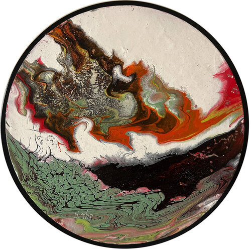 R11- Déméter 2 -Ø 26cm by Nicole Yazbeck, Painting for Sale on Singulart
