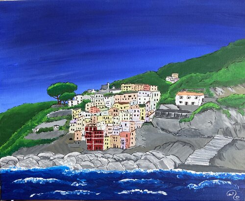 Riomaggiore maxi von Camille Roth, Malerei kaufen auf Singulart