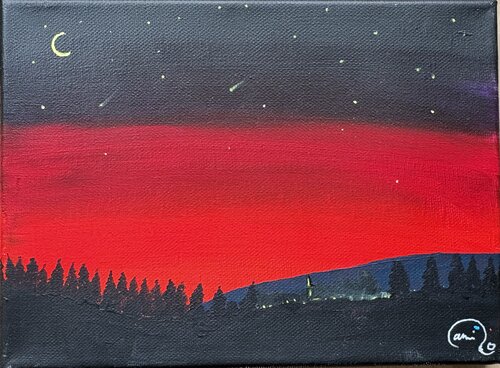 Village nocturne by Camille Roth, Painting for Sale on Singulart