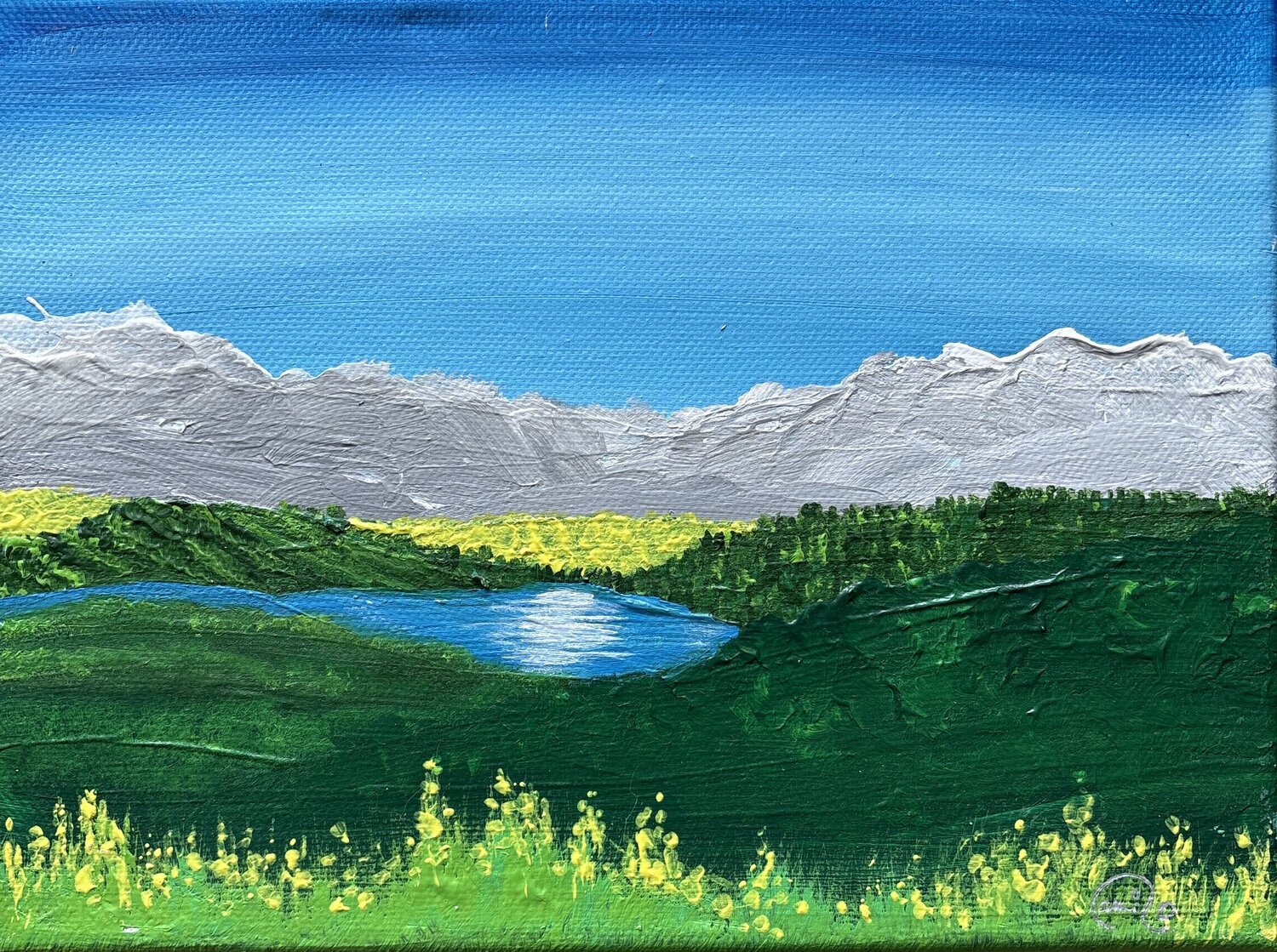 Lac et Colza Camille Roth Pintura original en venta