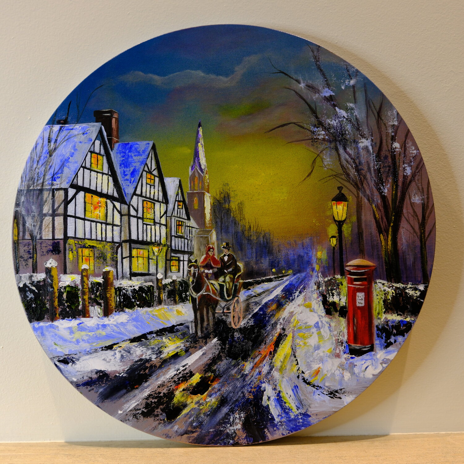 "Home Before Nightfall" Marina Karkonen Dipinto originale in vendita