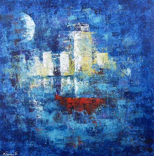 Travesía Azul par Miroslav Spadrna, Peinture en vente sur Singulart