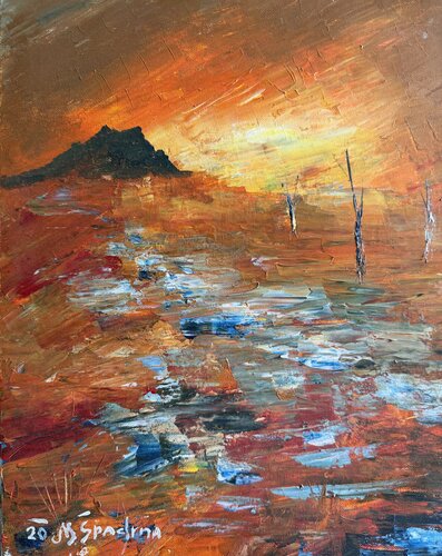 Horizonte Ardiente by Miroslav Spadrna, Painting for Sale on Singulart