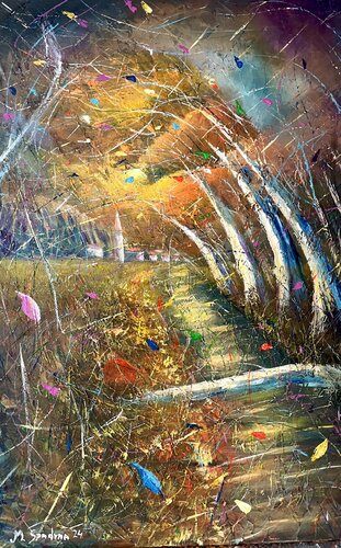 El sendero hacia el hogar by Miroslav Spadrna, Painting for Sale on Singulart