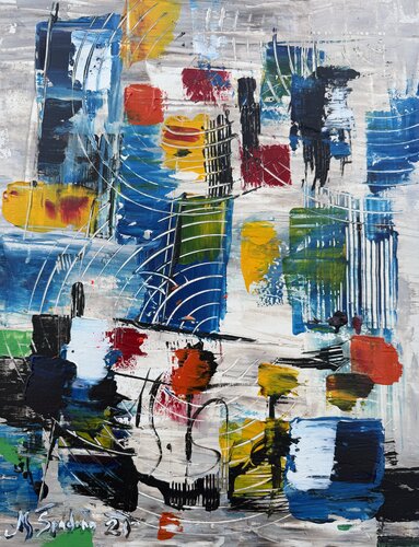 Fragmentos de Ciudad by Miroslav Spadrna, Painting for Sale on Singulart