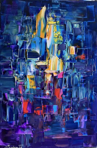Índigo Nexus by Miroslav Spadrna, Painting for Sale on Singulart