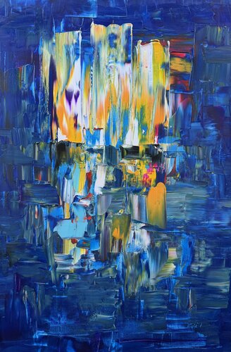 Portal Índigo: Convergencia by Miroslav Spadrna, Painting for Sale on Singulart