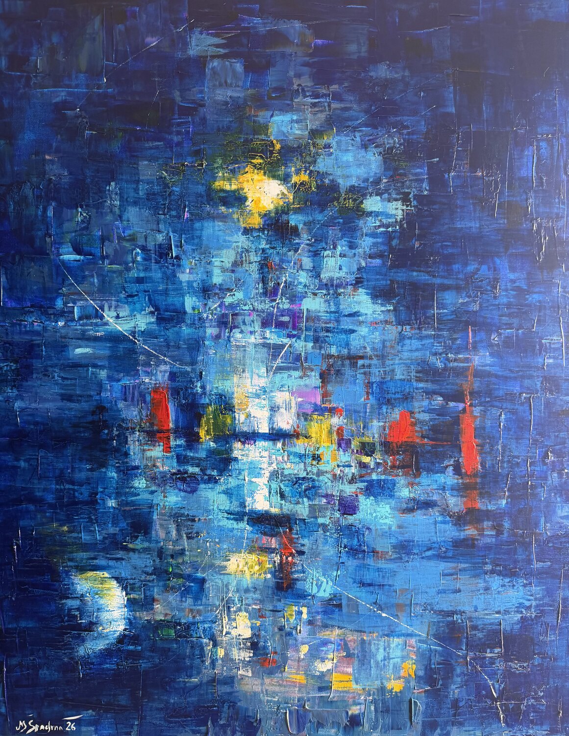 Núcleo de la noche Miroslav Spadrna Dipinto originale in vendita