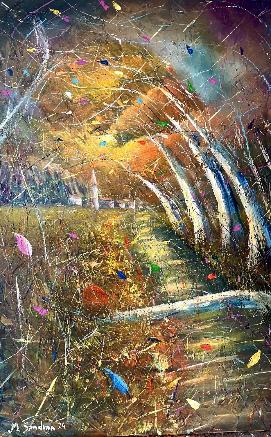El sendero hacia el hogar Miroslav Spadrna Original painting for sale