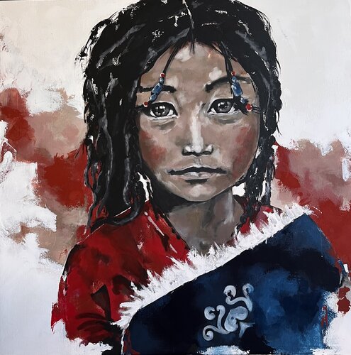 Drokpa di Ingrid Bonnevie, Pittura in vendita su Singulart