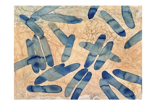 Invisible heros: Lactobacilli II de Ina Schuppe Koistinen, Pintura a la venta en Singulart
