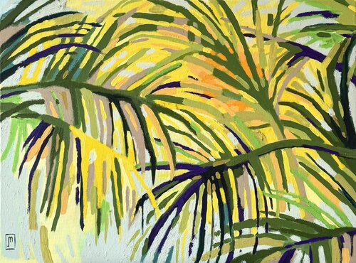 Palmenblätter by Jurga Milašiūnaitė, Painting for Sale on Singulart