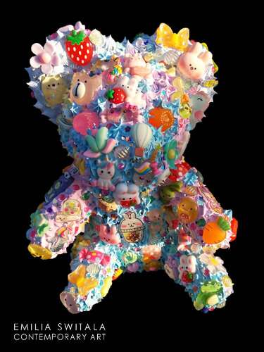 NENO TEDDY BEAR SCULPTURE #341 van Emilia Switala, Beeldhouwwerk te koop op Singulart