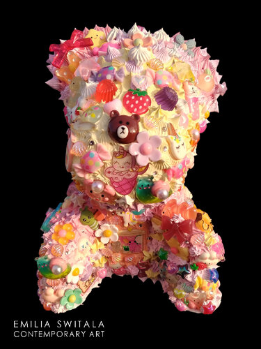 BOMBEL TEDDY BEAR SCULPTURE #344 par Emilia Switala, Sculpture en vente sur Singulart