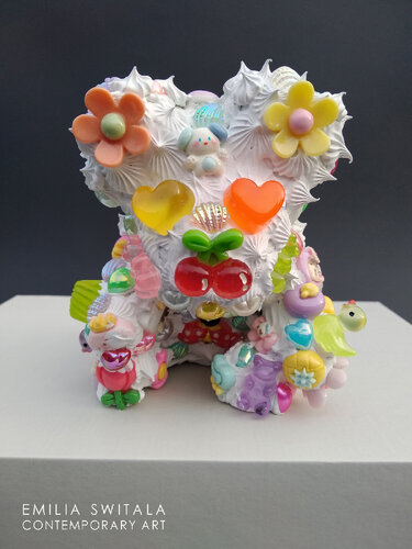 HIRITOPTER TEDDY BEAR SCULPTURE #385 de Emilia Switala, Escultura a la venta en Singulart