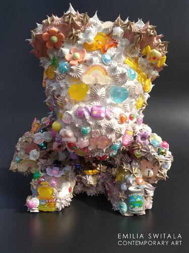 OH YEAH TEDDY BEAR SCULPTURE #354 by Emilia Switala, 조각 for Sale on Singulart