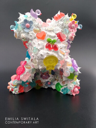 BANON TEDDY BEAR SCULPTURE #392 by Emilia Switala, 조각 for Sale on Singulart