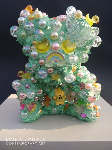 MARSHALL TEDDY BEAR SCULPTURE #396 by Emilia Switala, Sculpture for Sale on Singulart