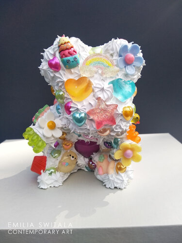 WABAWA TEDDY BEAR SCULPTURE #383 by Emilia Switala, Sculpture for Sale on Singulart